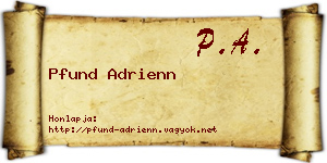 Pfund Adrienn névjegykártya